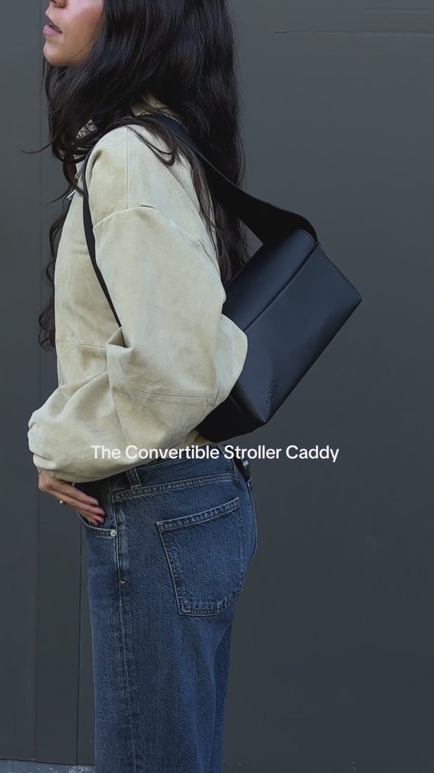 The Convertible Stroller Caddy in Black